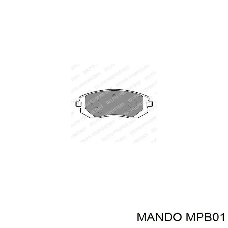 MPB01 Mando колодки гальмівні передні, дискові
