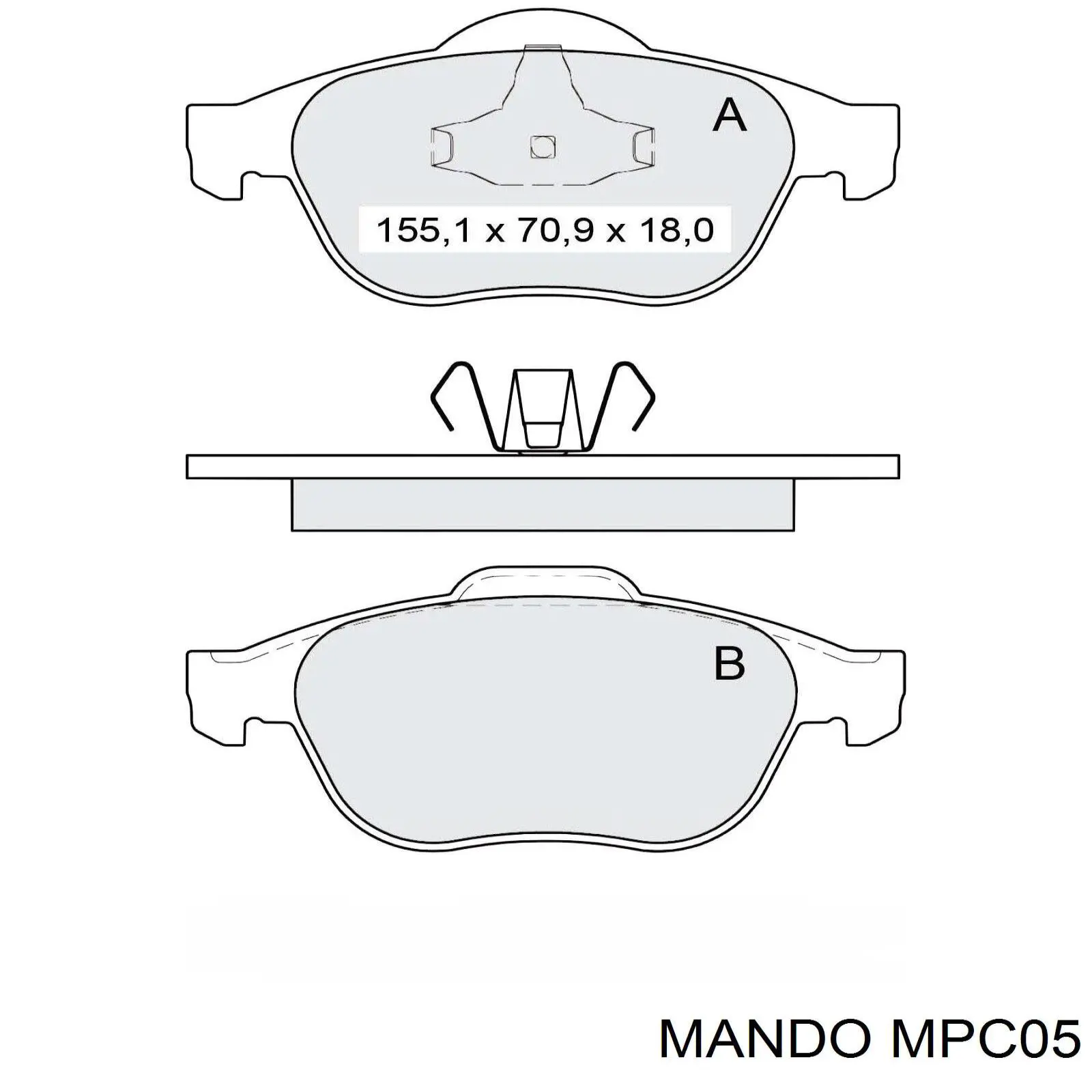 Передні тормозні колодки MPC05 Mando