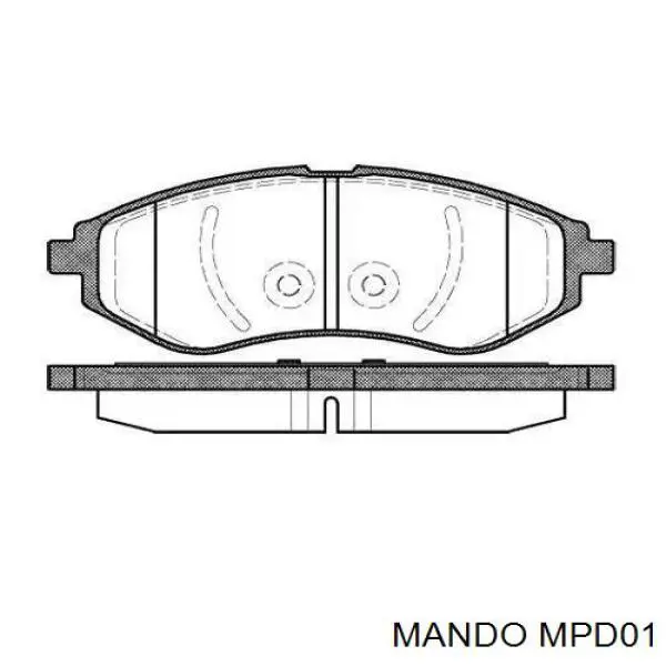 MPD01 Mando колодки гальмівні передні, дискові