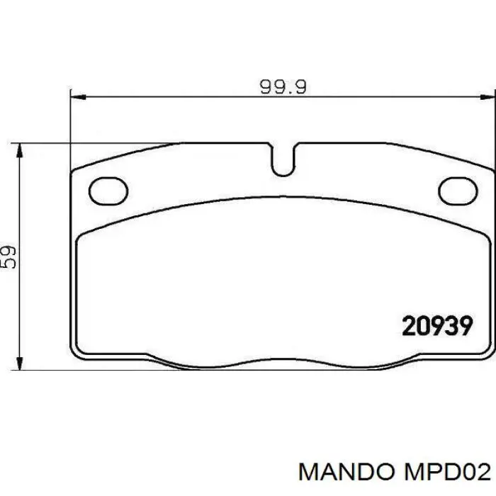Гальмівні колодки Mando MPD02 ціна, від 11.08 USD