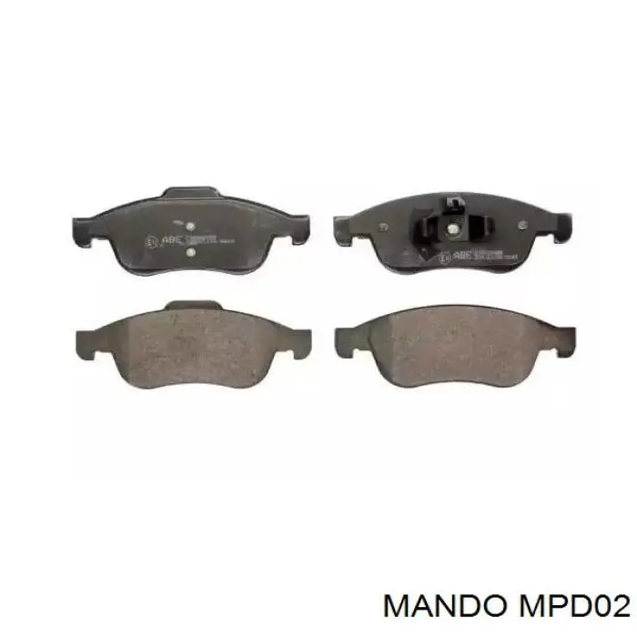 MPD02 Mando колодки гальмівні передні, дискові