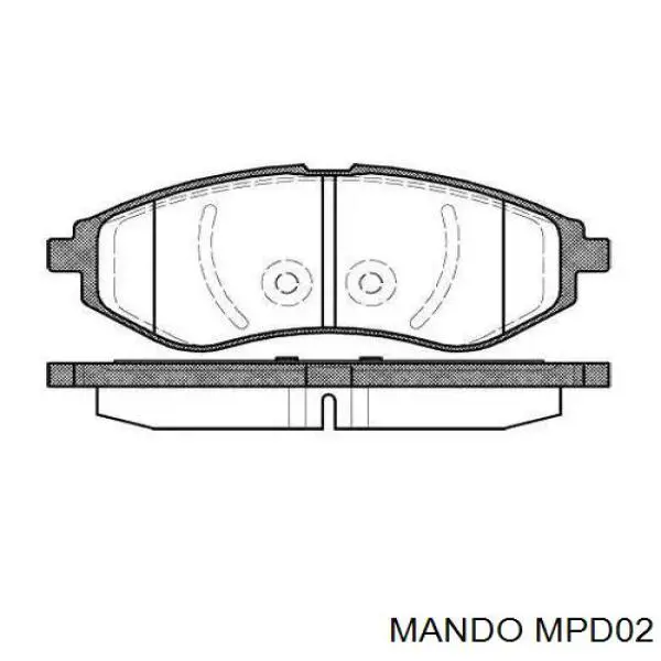 MPD02 Mando Передні гальмівні колодки