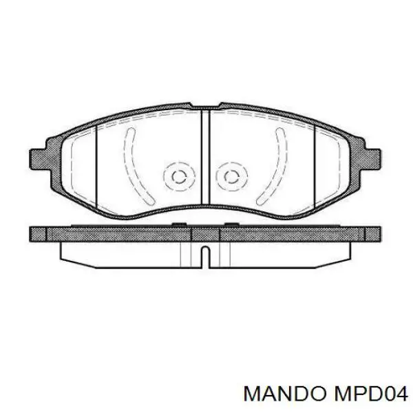 Купити MPD04 Mando Колодки гальмівні передні, дискові