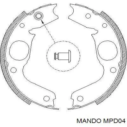 MPD04 Mando Передні гальмівні колодки