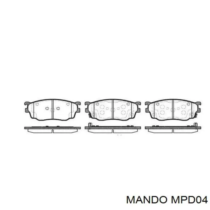 Гальмівні колодки Mando MPD04 ціна, від 12.74 USD