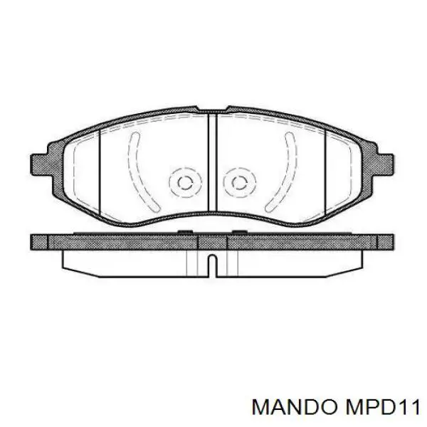 MPD11 Mando колодки гальмові задні, дискові