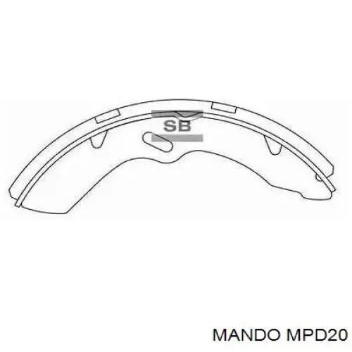 Гальмівні колодки Mando MPD20 ціна, від 14.54 USD
