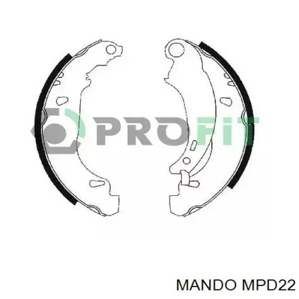 MPD22 Mando колодки гальмові задні, дискові