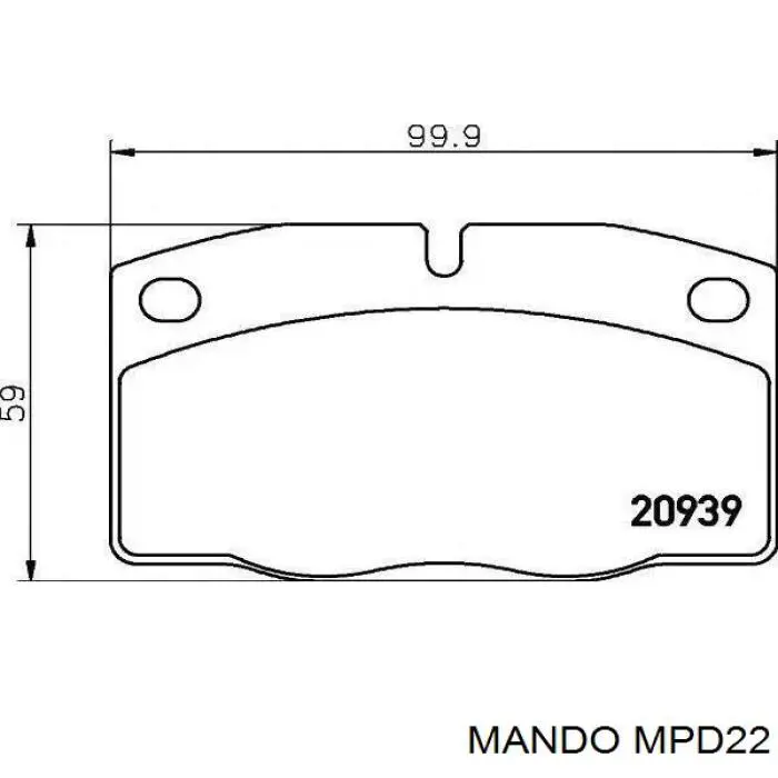 Купити MPD22 Mando Задні колодки