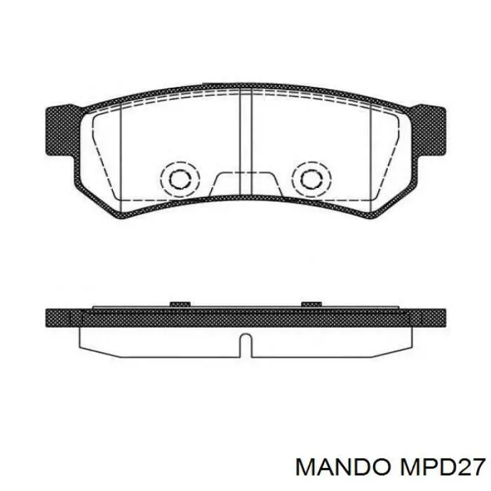 Задні гальмівні колодки MPD27 Mando