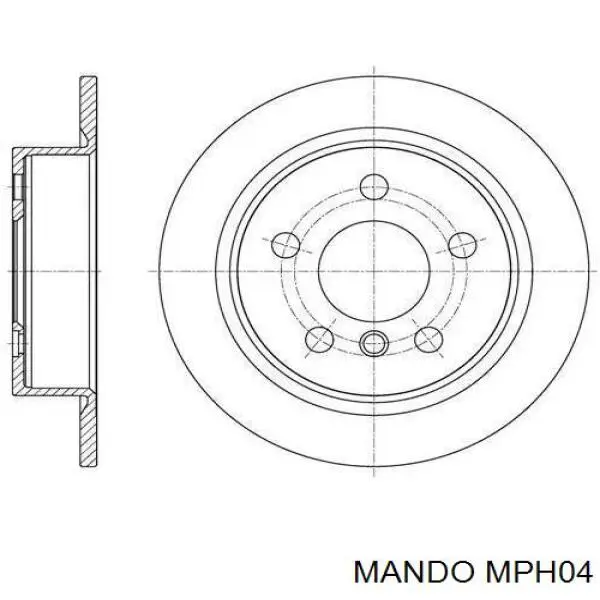 MPH04 Mando колодки гальмівні передні, дискові