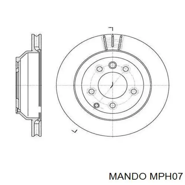 MPH07 Mando колодки гальмівні передні, дискові