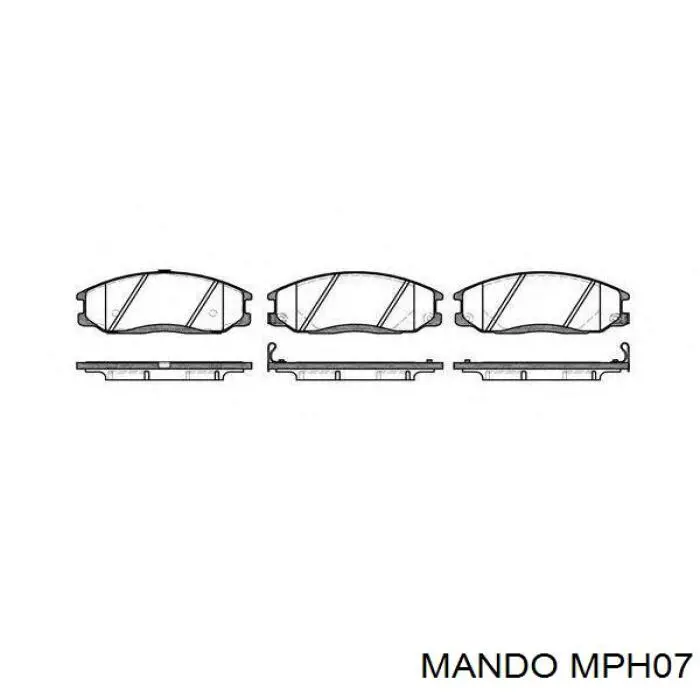 Передні тормозні колодки MPH07 Mando