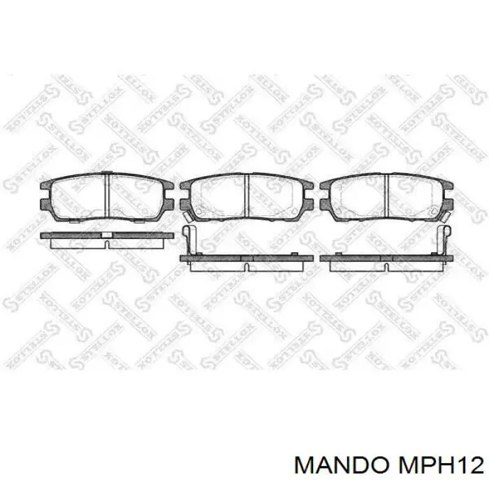 Купити MPH12 Mando Задні колодки
