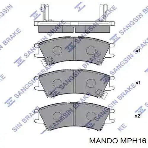 MPH16 Mando колодки гальмівні передні, дискові