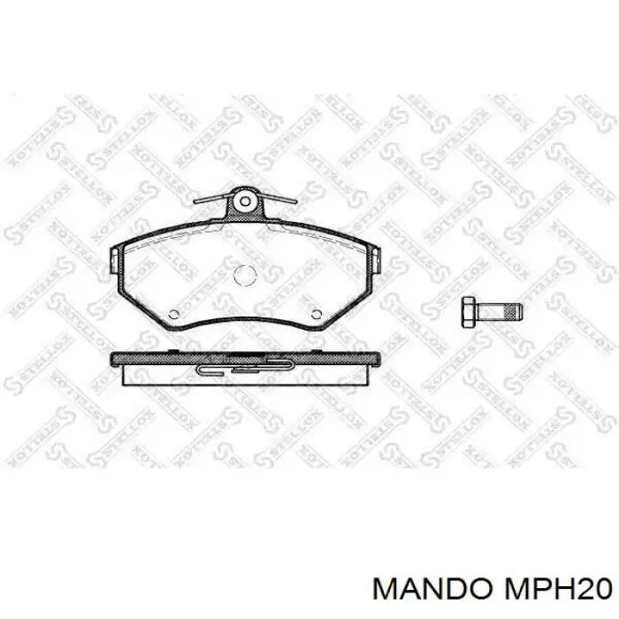 MPH20 Mando колодки гальмівні передні, дискові