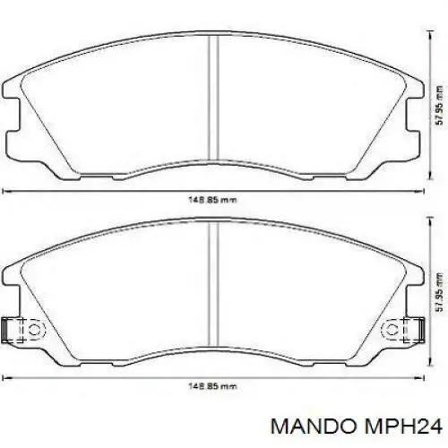 MPH24 Mando Передні гальмівні колодки
