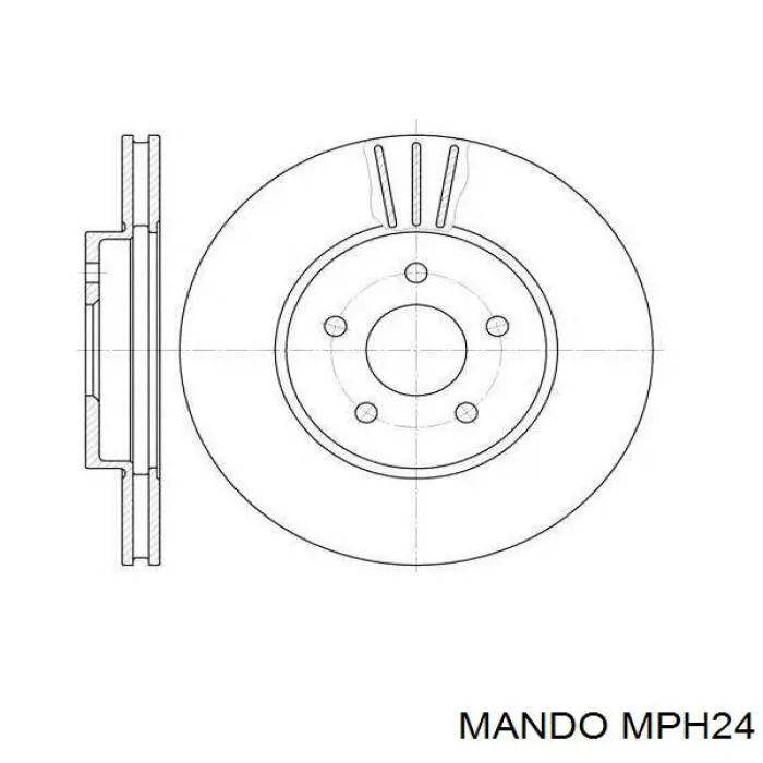 Гальмівні колодки Mando MPH24 ціна, від 20.38 USD