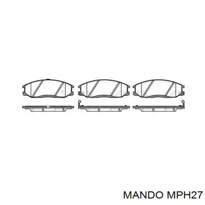 Колодки гальмівні передні, дискові MPH27 Mando