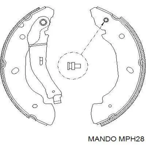 MPH28 Mando Передні гальмівні колодки