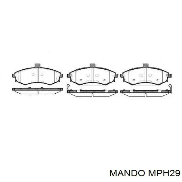 Колодки гальмівні передні, дискові MPH29 Mando