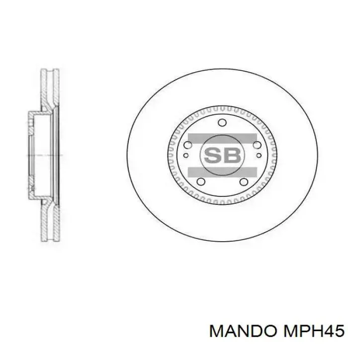 Задні гальмівні колодки Mando MPH45 ціна, від 15.57 USD