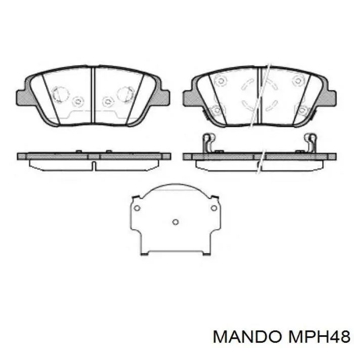 MPH48 Mando колодки гальмівні передні, дискові