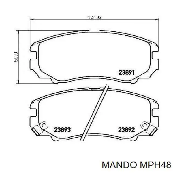 Передні тормозні колодки MPH48 Mando