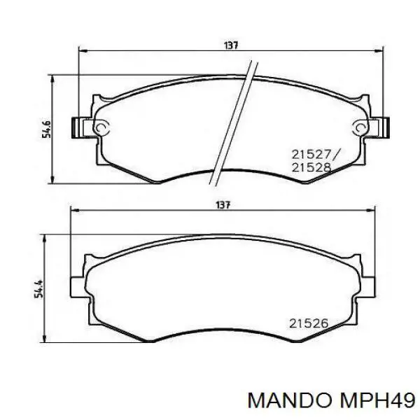 Передні тормозні колодки MPH49 Mando