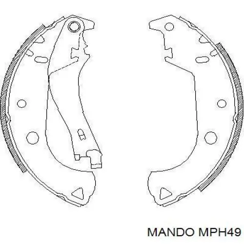 Колодки гальмівні передні, дискові MPH49 Mando