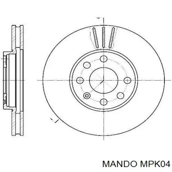 Гальмівні колодки Mando MPK04 ціна, від 15.24 USD