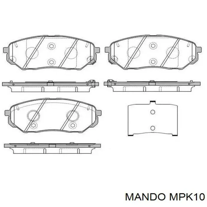 Гальмівні колодки Mando MPK10 ціна, від 28.41 USD