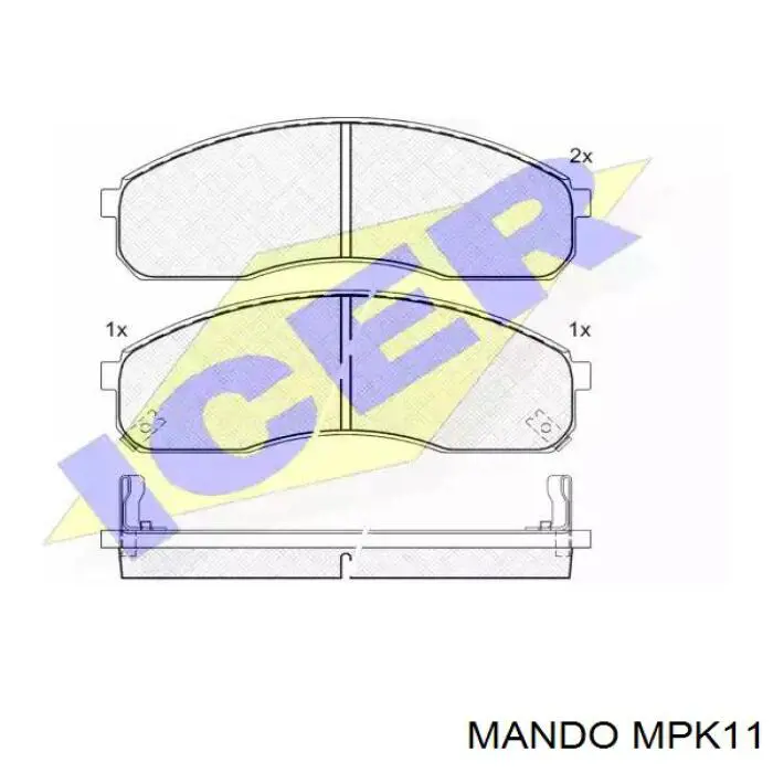 Передні тормозні колодки MPK11 Mando