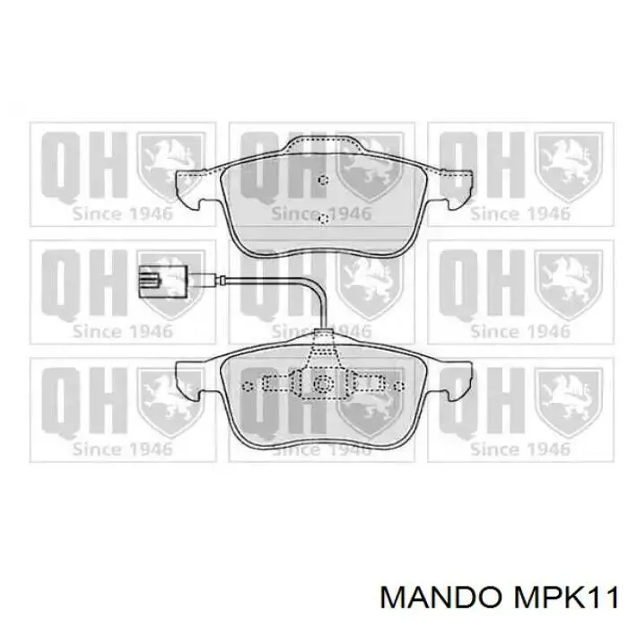 Тормозні колодки Mando MPK11