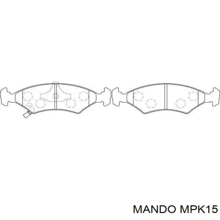 Задні дискові колодки Mando MPK15