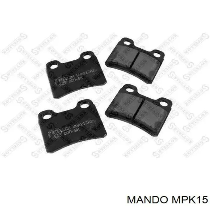 MPK15 Mando колодки гальмові задні, дискові