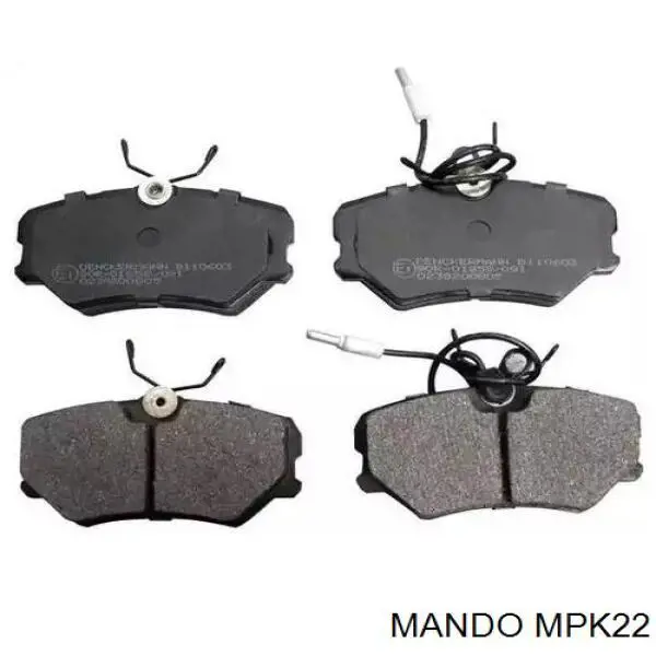 MPK22 Mando колодки гальмівні передні, дискові