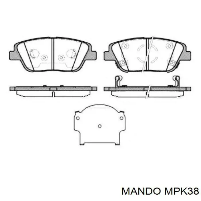 MPK38 Mando Передні гальмівні колодки