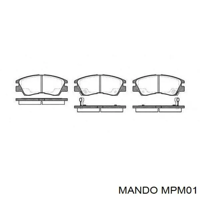 MPM01 Mando Передні гальмівні колодки