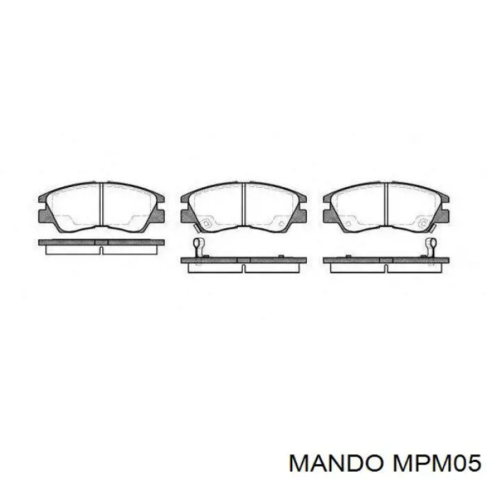 MPM05 Mando Передні гальмівні колодки