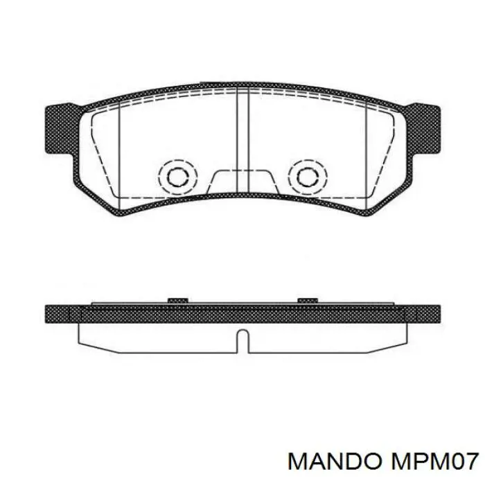 MPM07 Mando Колодки гальмівні задні, дискові
