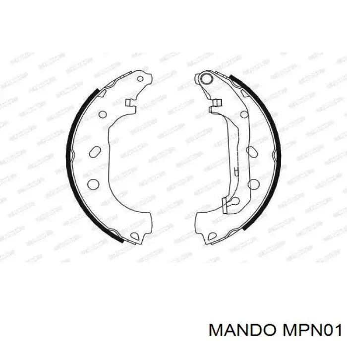 MPN01 Mando колодки гальмівні передні, дискові