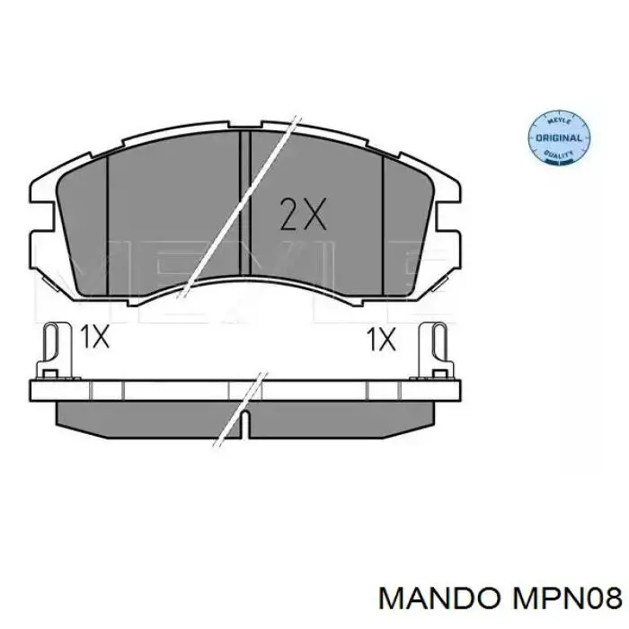 Купити MPN08 Mando Колодки гальмівні передні, дискові