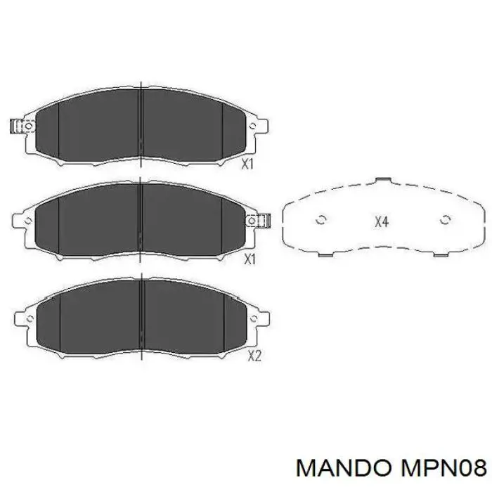 Гальмівні колодки Mando MPN08 ціна, від 22.45 USD
