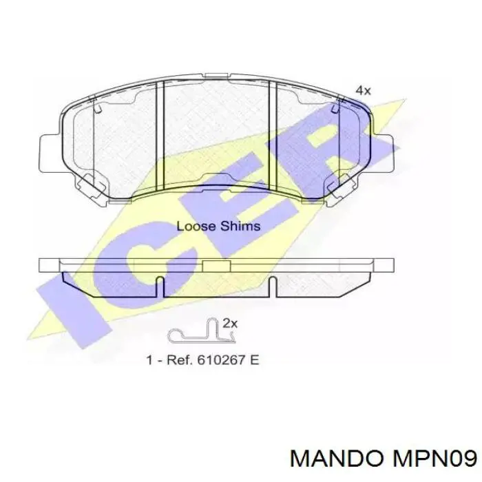 B111407 Denckermann Передні гальмівні колодки