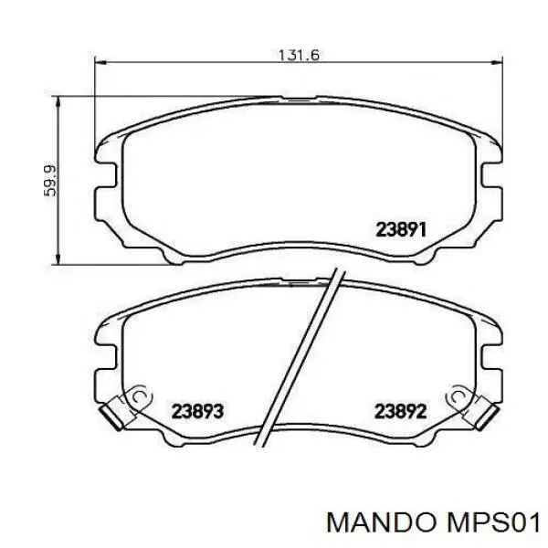 Гальмівні колодки Mando MPS01 ціна, від 24.74 USD