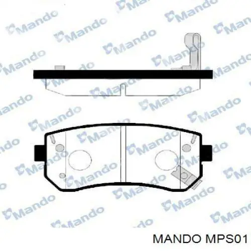 MPS01 Mando колодки гальмівні передні, дискові