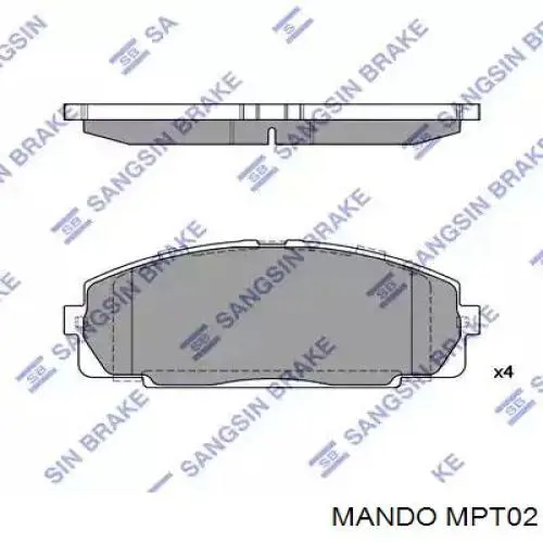 Купити MPT02 Mando Колодки гальмівні передні, дискові