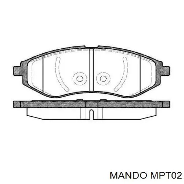 Колодки гальмівні передні, дискові MPT02 Mando