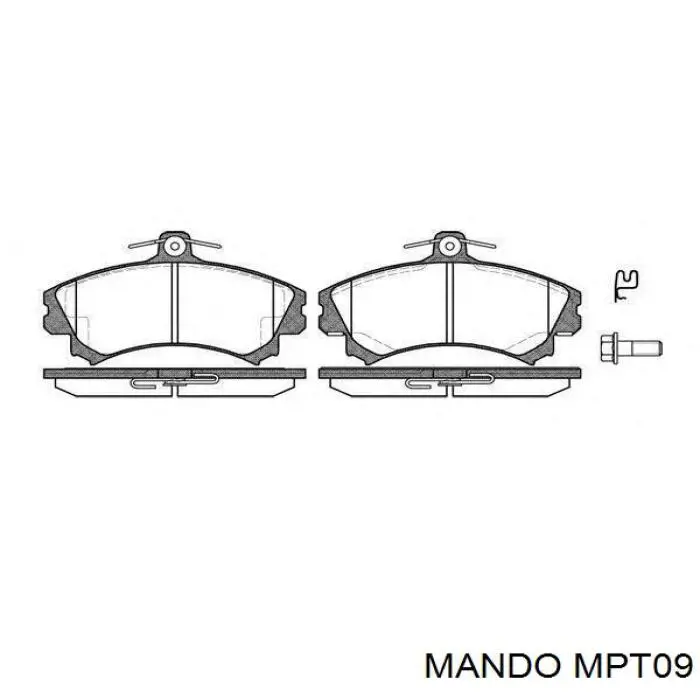 Задні гальмівні колодки Mando MPT09 ціна, від 12.67 USD